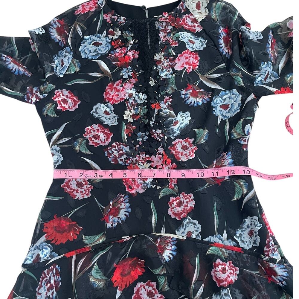 Foxiedot Alva Floral Mini Dress Size XS Whimsy Coquette Chic Wedding Guest - Picture 10 of 16